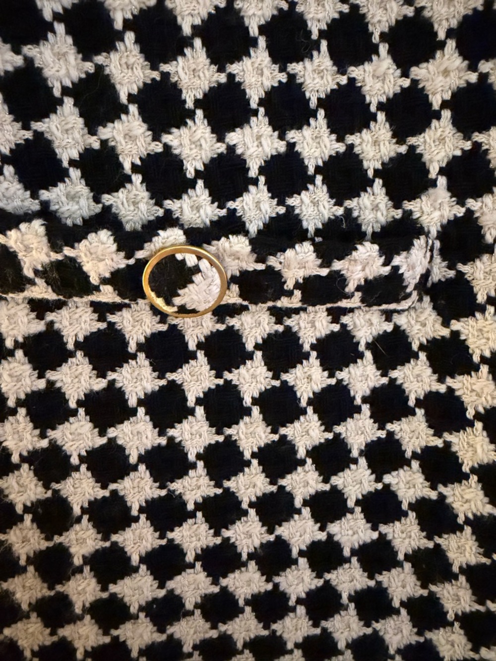 Black and White Tweed Sheath Mini Dress - Picture 3 of 6